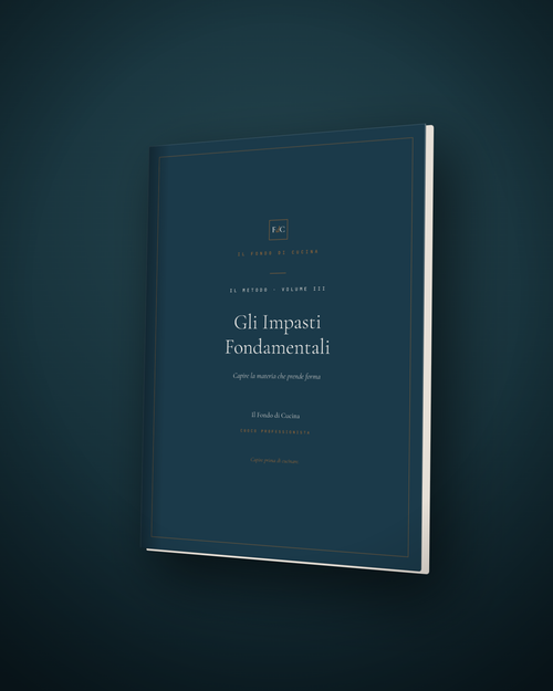 Il Metodo · Volume III · Gli Impasti Fondamentali · mockup del volume